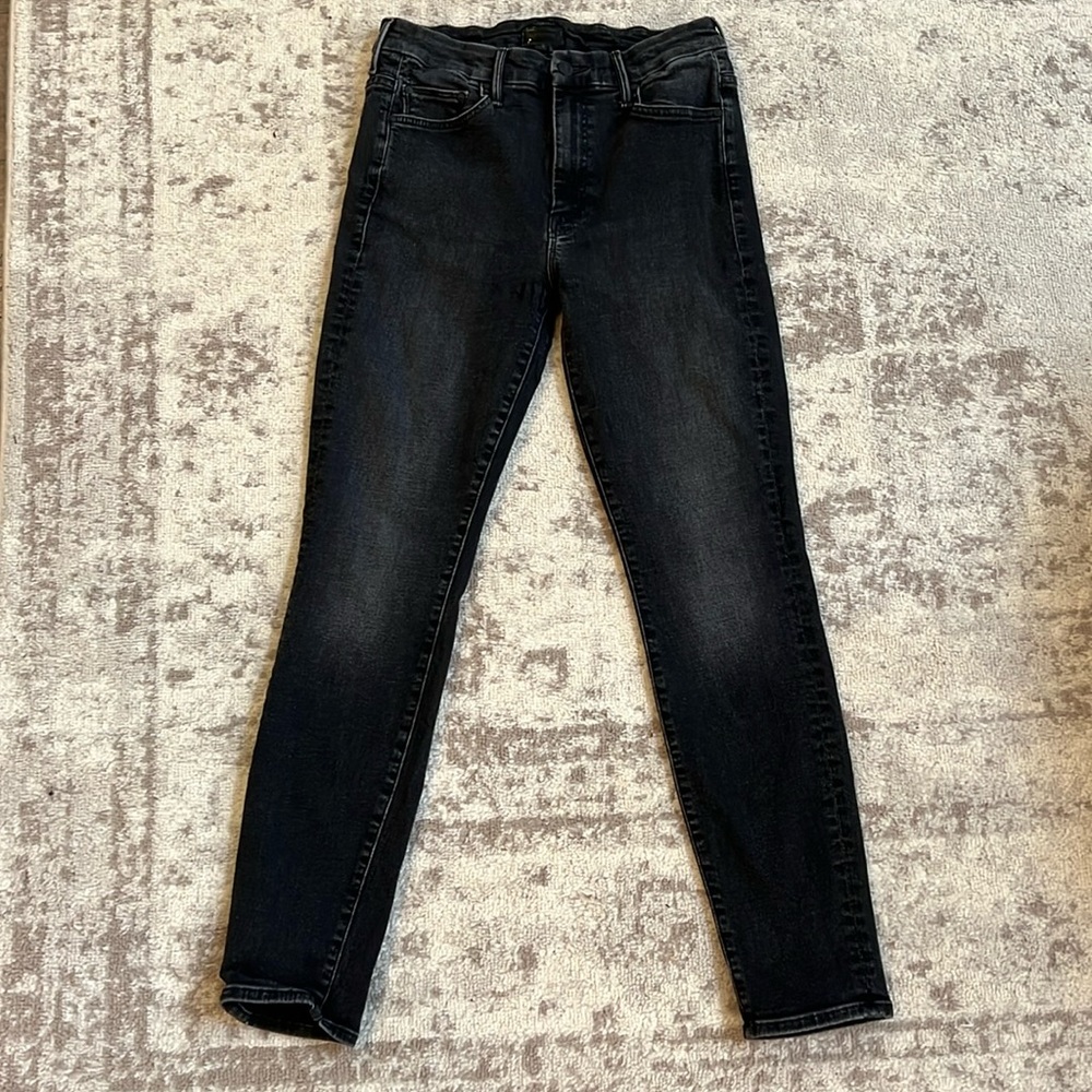 Mother High Waisted Looker Black Hawk Jeans size 29
